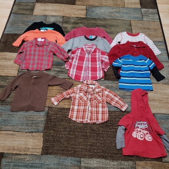 Baby boys size 18M long sleeve shirt bundle of 12 - Picture 4 of 7